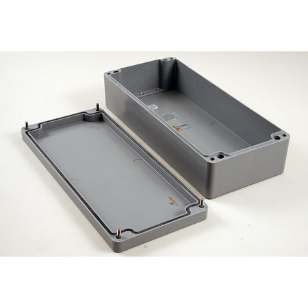 HAMMOND MFG. Enclosure, 360 X 160 X 90mm, Fiberglass box, NEMA 4X, Polyester reinforced 1590ZGRP163